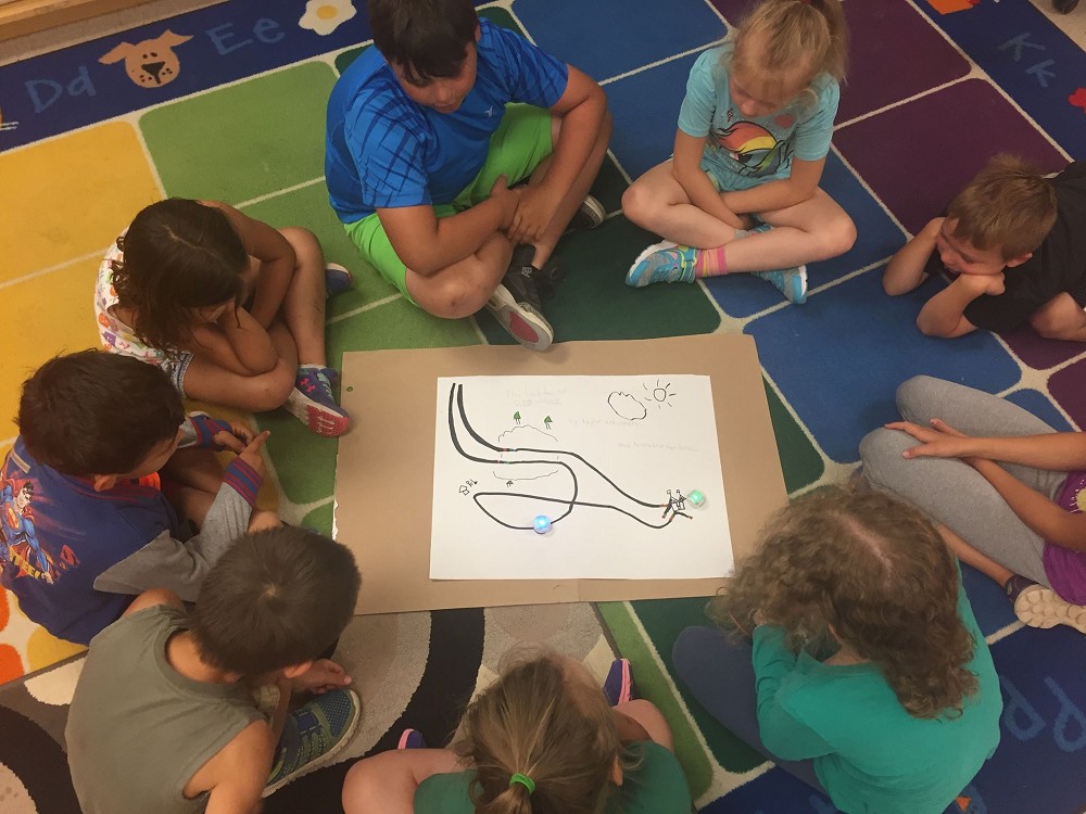 Group of students, play based summer learning