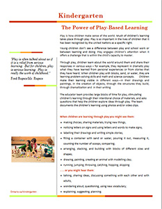 kindergarten the power of play