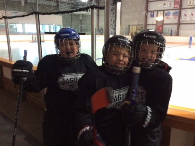 Students playing hockey!