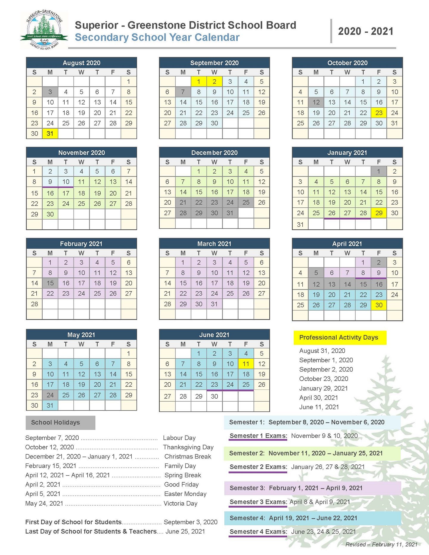 ocdsb calendar 2020 2021